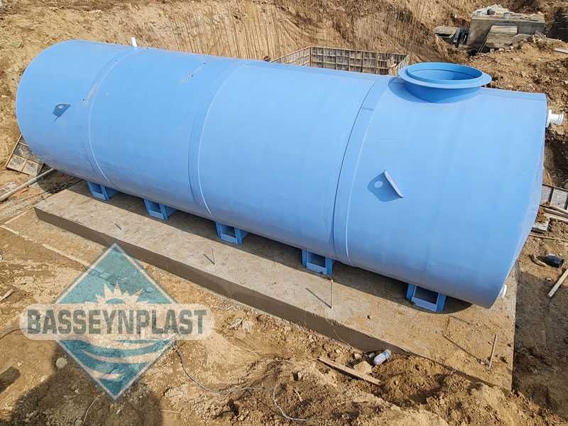 Эко ёмкость 40м3, тонн для воды, горизонтальная из полипропилена