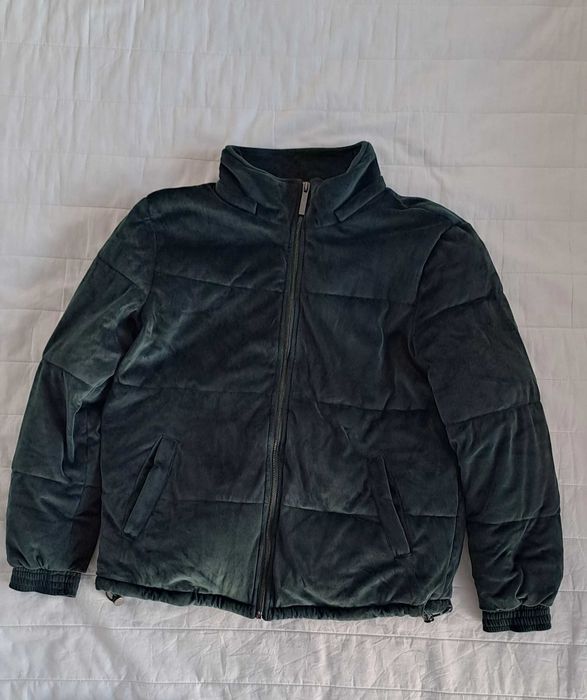 Зелено дамско кадифено яке