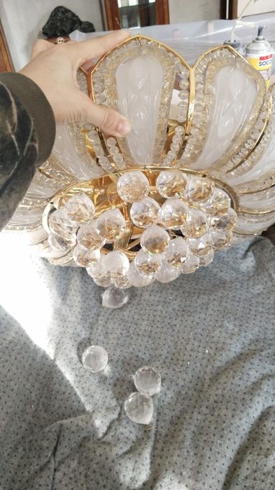 Хрустальная потолочная люстра 50-60 см