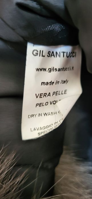 Кожено яке Gil Santucci,сребърна лисица S/M