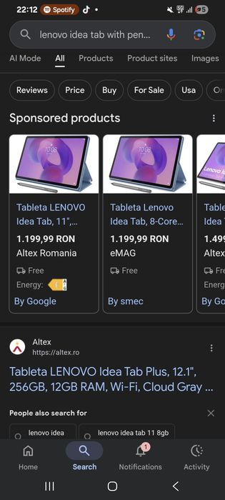 Tableta Noua Lenovo  Idea Tab cu pix inclus