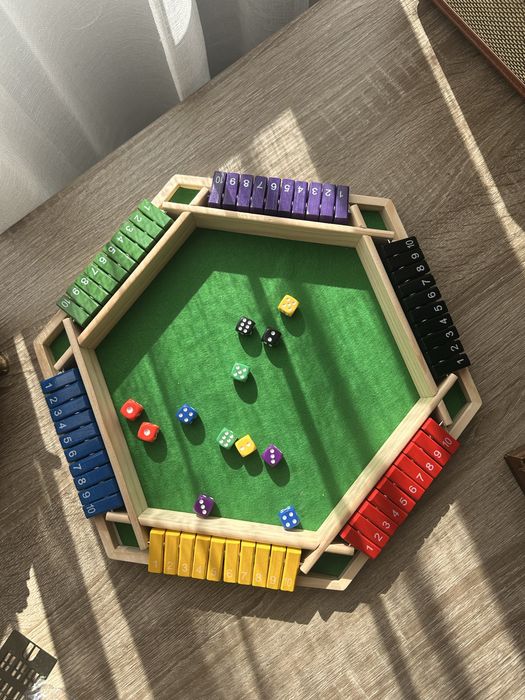 Joc nou lemn colorat creativ competitiv shut de box sase persoane mare