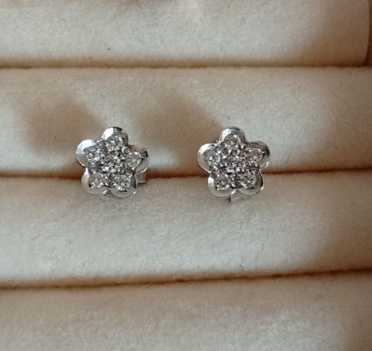 Cercei din aur 18Kt cu diamante