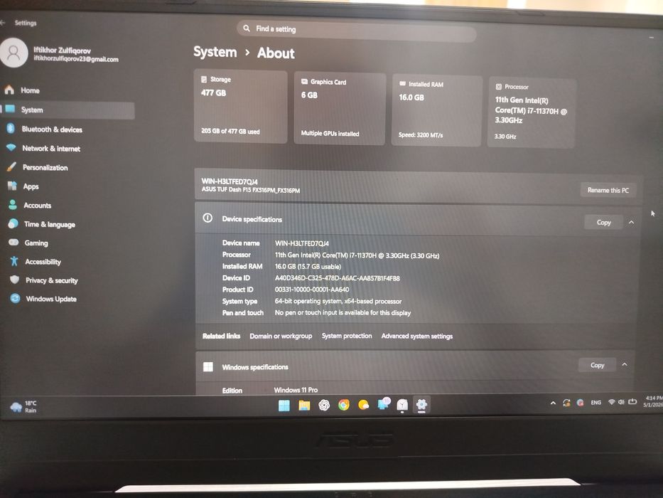 Asus Tuf Dash F15