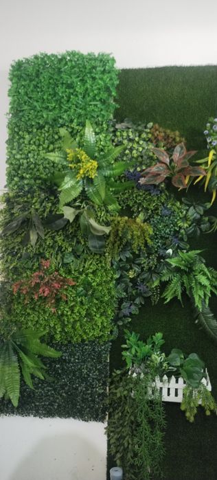 Озеленение искуственое, стен,потолков ,искуственные газоны,ландшафты