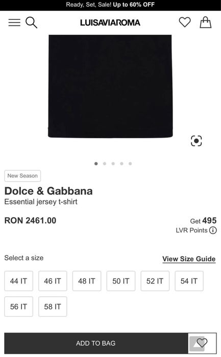 Tricou D&G ORIGINAL fara defecte S/M