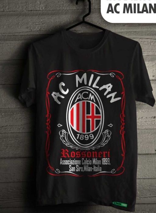 Тениски AC MILAN , футболни фланелки , тениска с щампа , над 20 цвята