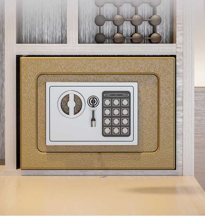 Стальной умный сейф с замком и сигнализацией
