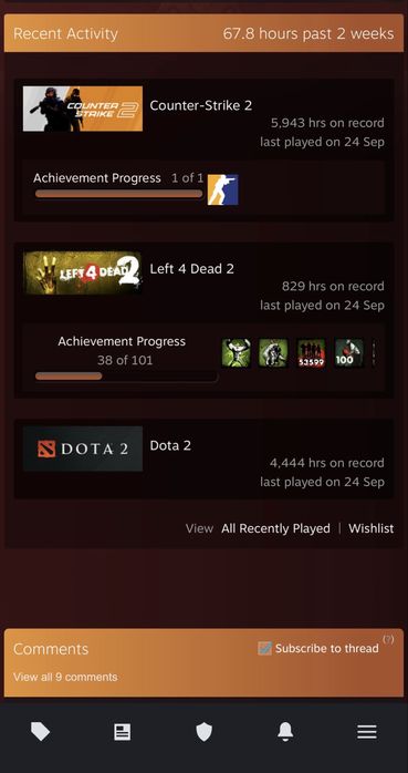 Аккаунт Steam.