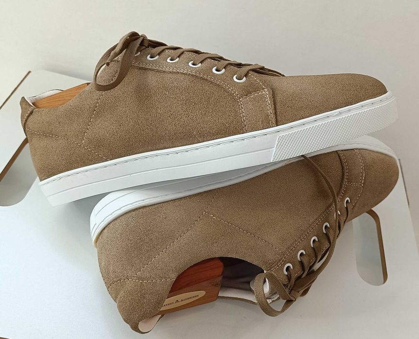 Pantofi sport casual 43.5 44 lucrati manual L. Artigianale NOI piele