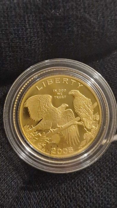 Златна монета 10 и 2,5 Американски долара Indian Head 1909 и 1911 // 5 долара 2008