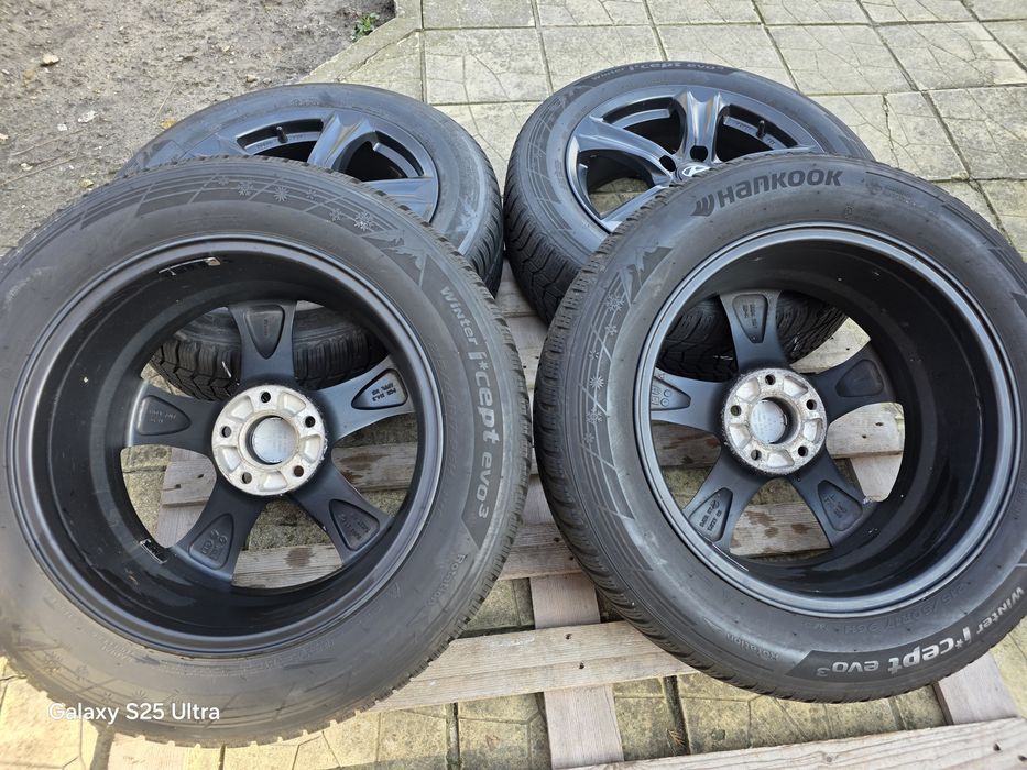 Лети джанти 17ки 5х114.3 Hyundai + зимни гуми 215/60/17 Hankook