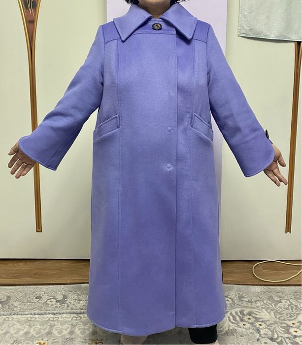 Пальто сиреневое