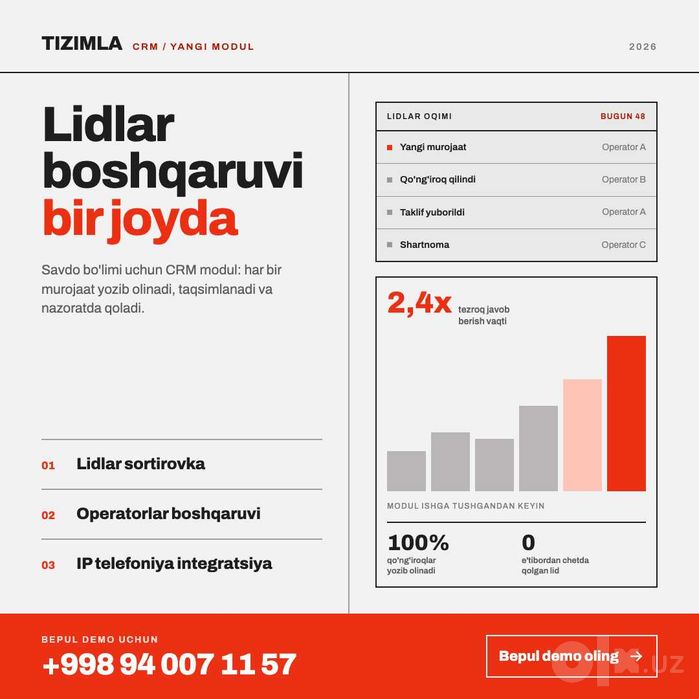Do'kon, kafe va ombor uchun dastur: kassa, CRM, hisobot - Tizimla