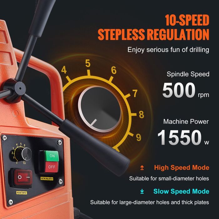 Магнитна бормашина VEVOR 1550W + Подарък
