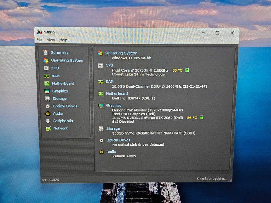 laptop gaming 15.6" Dell G5 5500 i7 10750H 16gb ram ssd 1Tb placa video RTX 2060 6gb