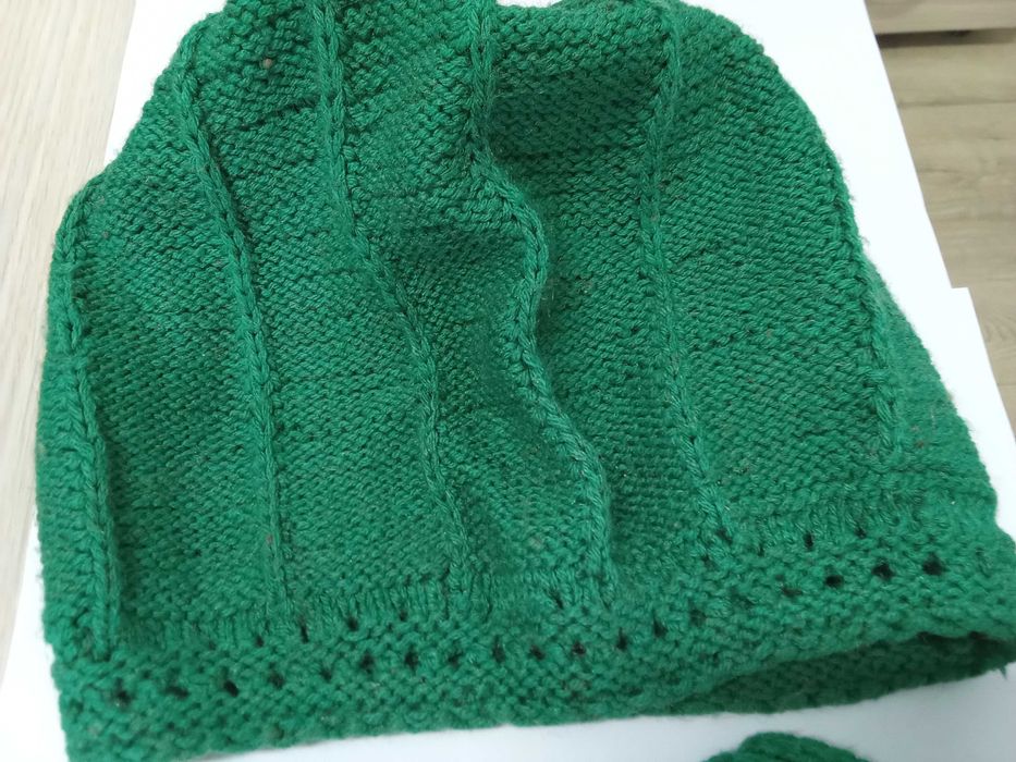 Bereta si fular, dama, impletite manual