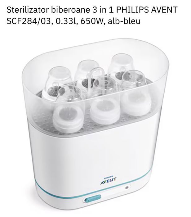 Sterilizator biberoane 3 in 1 Philips - stare perfecta + CADOU comprese termogel