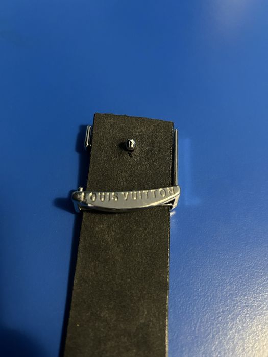 Curea LV neagra din piele si piele intoarsa