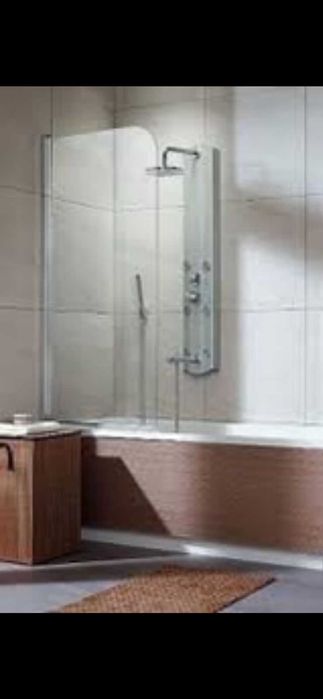 Шторка на ванну стеклянная