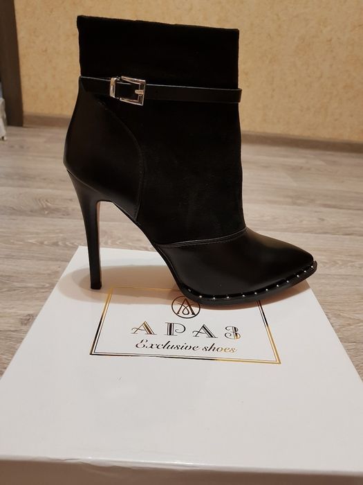 Полусапожки,замш,каблуки