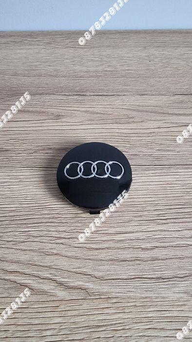 Капачки за джанти Audi 60мм черни комплект 4бр