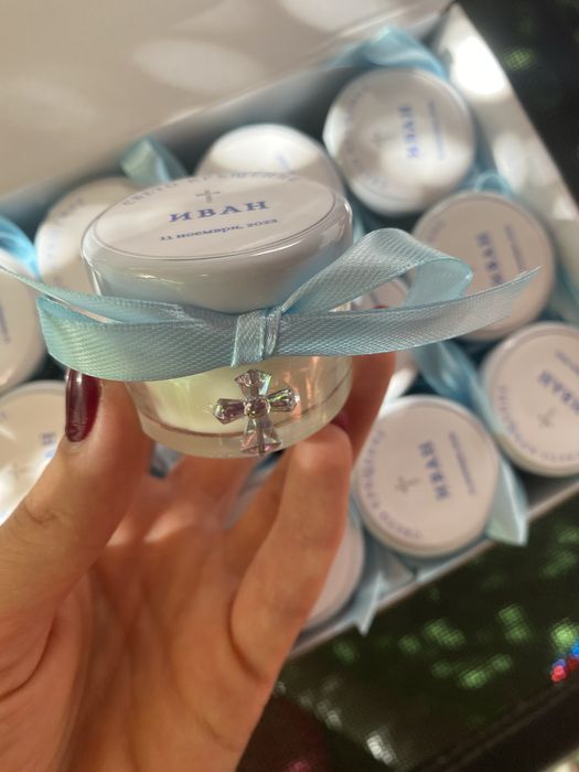 Ароматна свещ. Подаръци за гости - сватба, кръщене, бал, юбилей