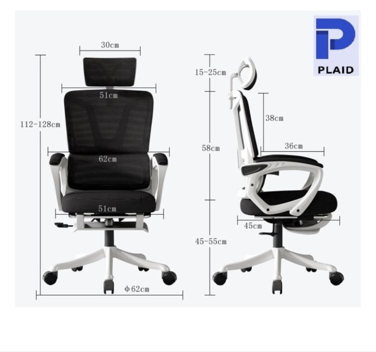 Компьютерное кресло PLAID 006B, черный