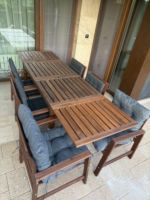 Градинска маса със 6 стола  IKEA