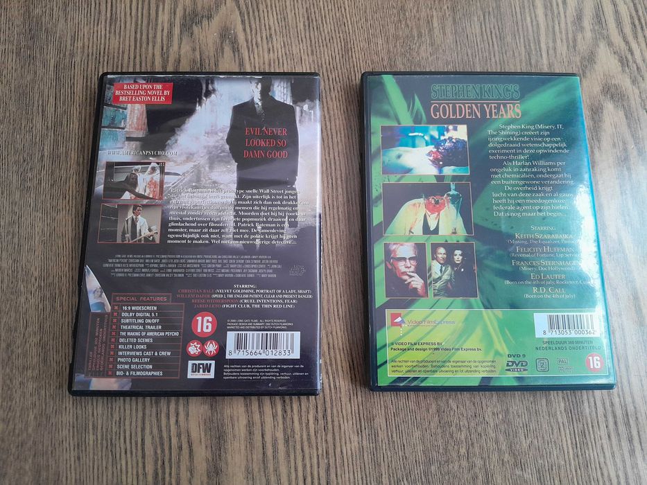 DVD Филми Stiephen King ,American Psycho и др.