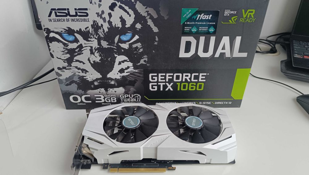 видеокарта ASUS GeForce GTX 1060 Dual OC 3GB GDDR5 DUAL-GTX1060-O3G