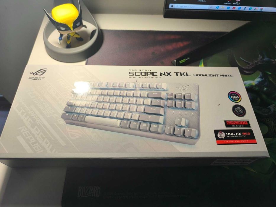 ASUS ROG Strix Scope NX TKL Moonlight White NX Red
