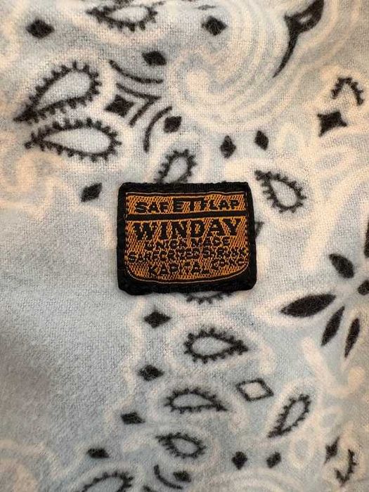 Kapital Reversible Bandana 1st Flannel Button Up Jacket Purple Sax