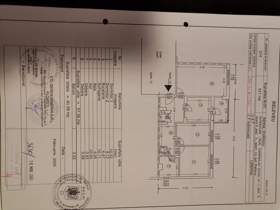 Apartament 3 camere de vânzare – Câmpina | Mobilat | Etaj 3/4 |