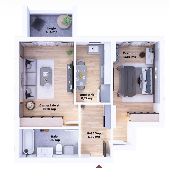 Apartamente 2 camere, noi, spre vanzare, cartier rezidential — fotografia 1