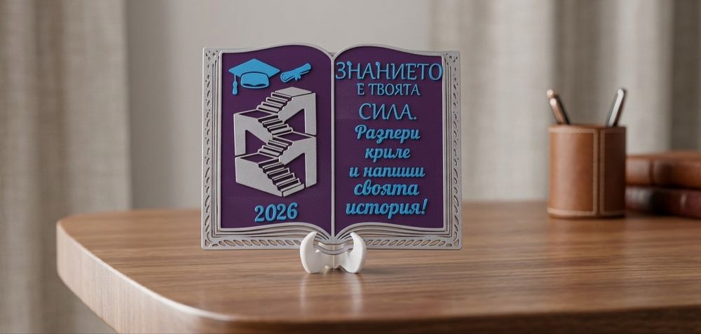 Персонализирани 3D книжки с пожелания за бал и дипломиране 2026