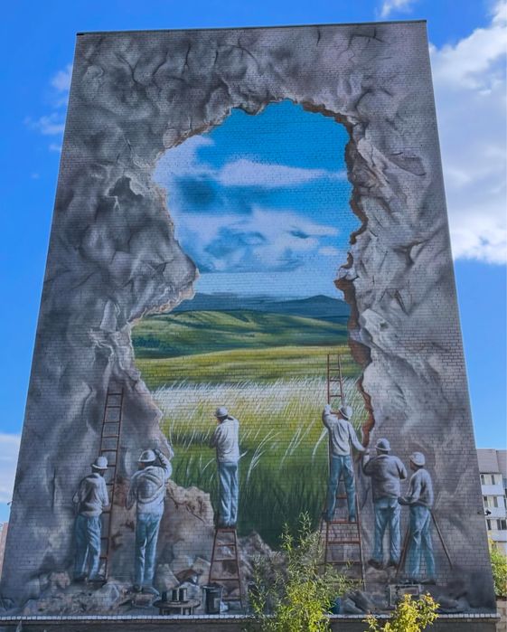 Мурал, художник, рисунки, роспись