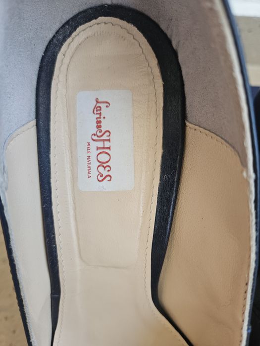 Pantofi cu toc din piele naturala