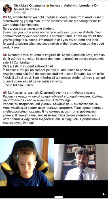 **Lecții de engleză cu un vorbitor nativ britanic!**