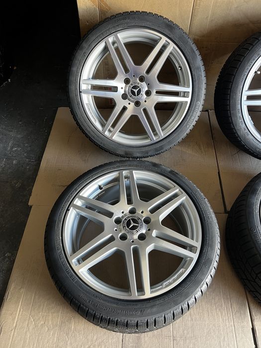 Jante NOI Mercedes C , E classe AMG A2074011302 18 inch’ + anvel iarna NOI 235/40/18 , Continental  !