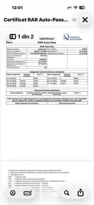 Logagan de vanzare 2017. 1.2 benzina