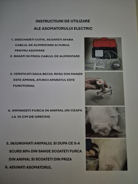 Vand asomator pentru sacrificarea animalelor