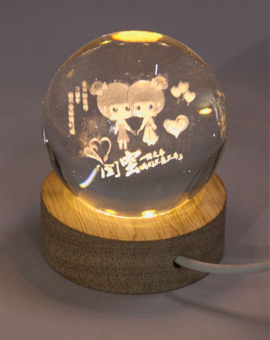 Ночник в виде галактического шара с деревянным основанием 5 видов