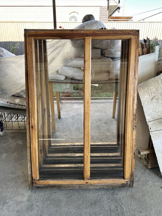 Окна с каробкой деревяные