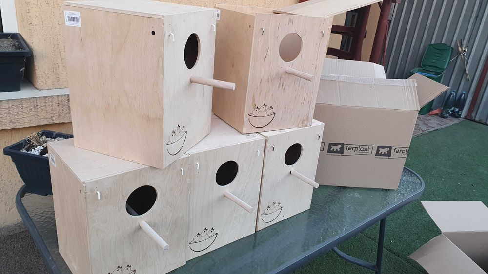 Ferplast Cuib Lemn XL improved - NOU 26 x 25 x h 33 cm - 5bucati