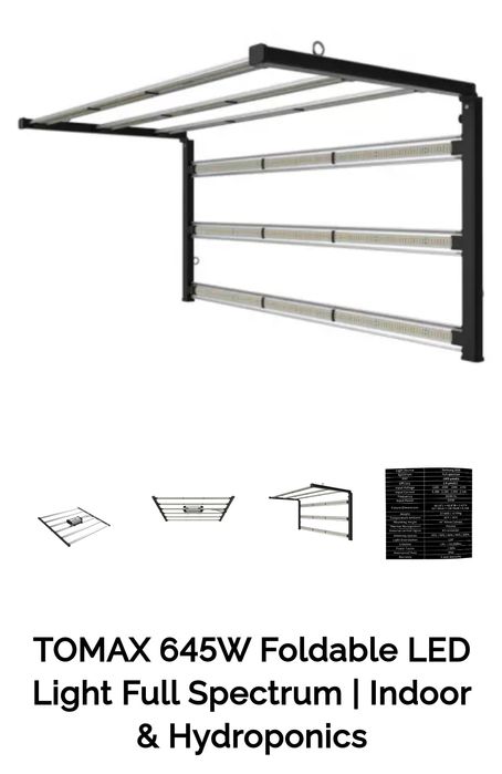TOMAX 645W LED Light
TOMAX 645W LED Light Full Spectrum - grow and bl