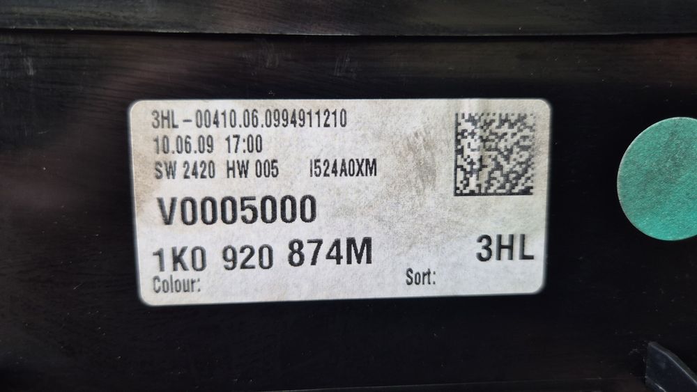 Километраж за vw Golf 5, Full fis Diesel  1K0 920 874 M