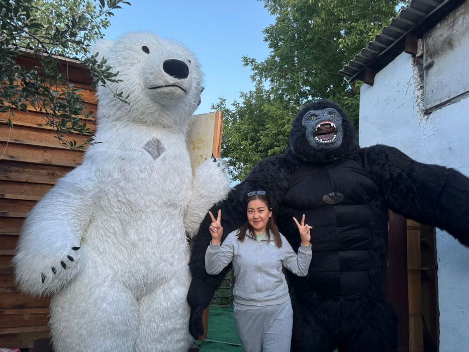 Продам мишку Умка надувной белый мишка почти новый