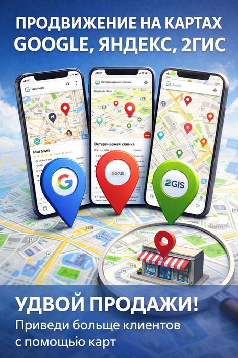 Продвижение на картах | Отели | барбершопы| Рестораны | магазины