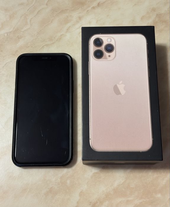 iPhone 11 Pro 64GB Gold + cutie + husa Quadlock